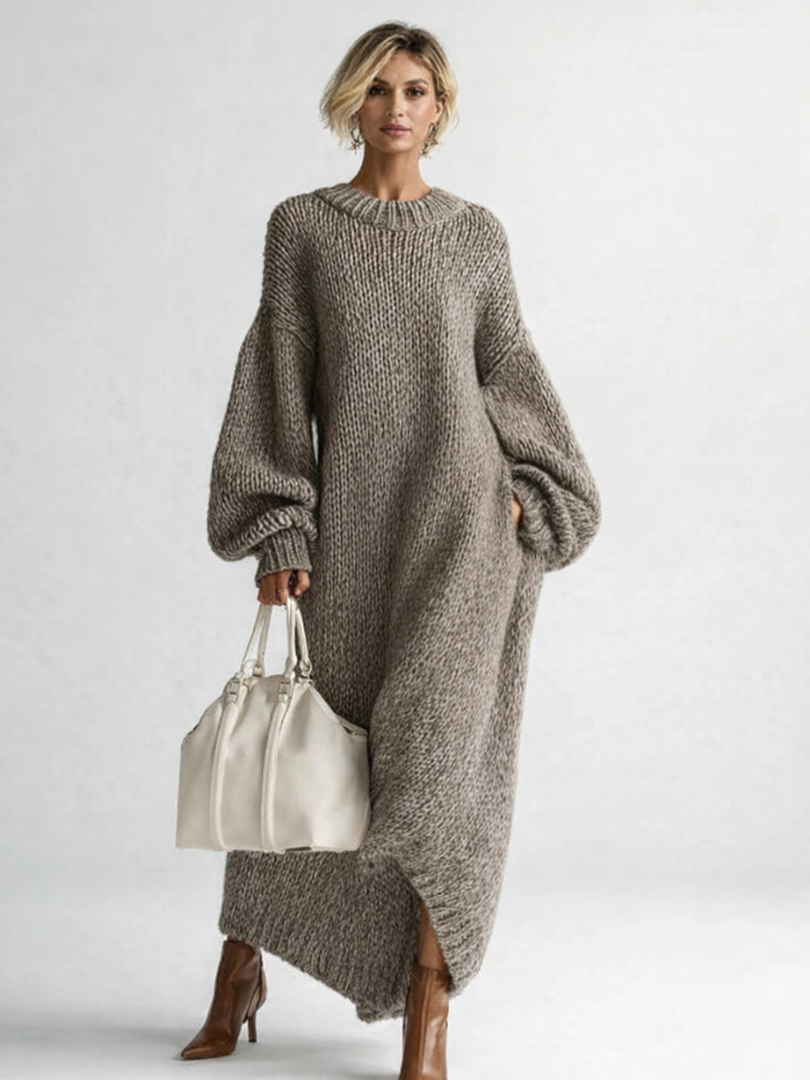 VALERIA | Oversized Knit Maxi Sweater Dress