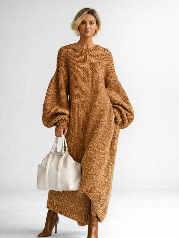 VALERIA | Oversized Knit Maxi Sweater Dress