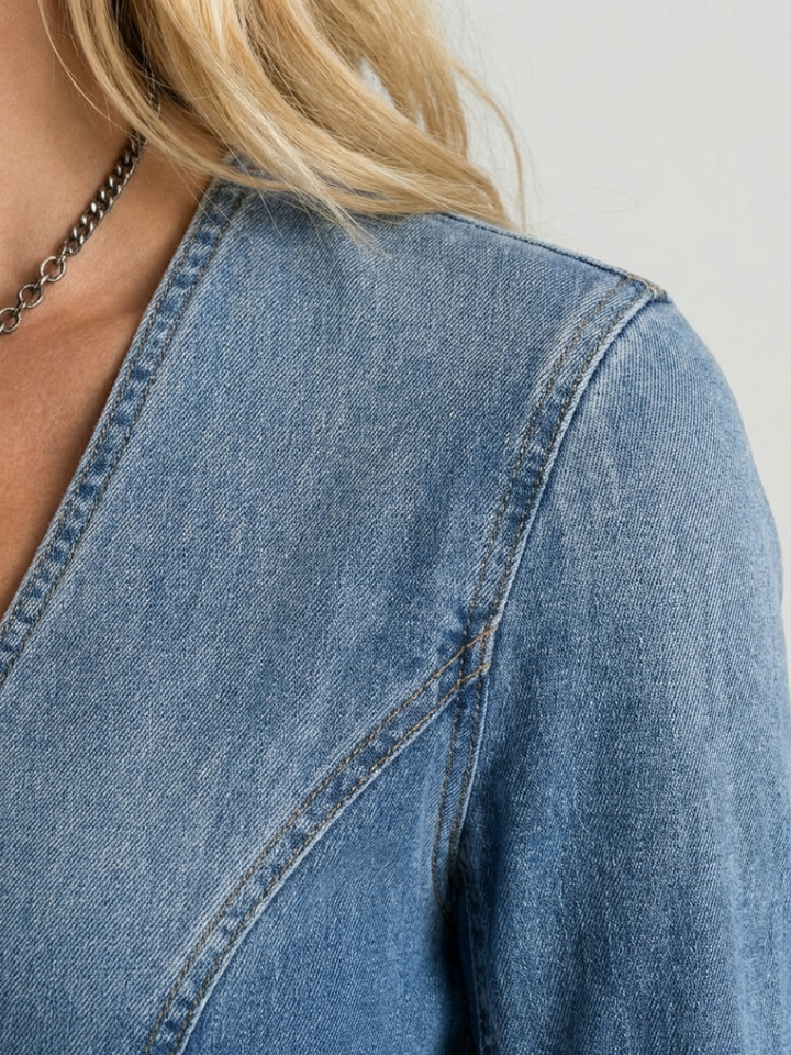 Sienna | Button Front Denim Maxi Dress