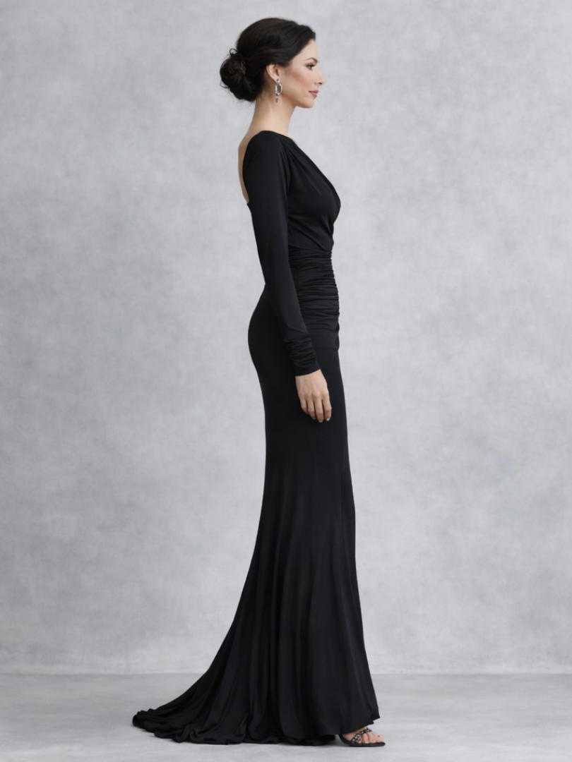 Vivienne | One Shoulder Ruched Maxi Dress