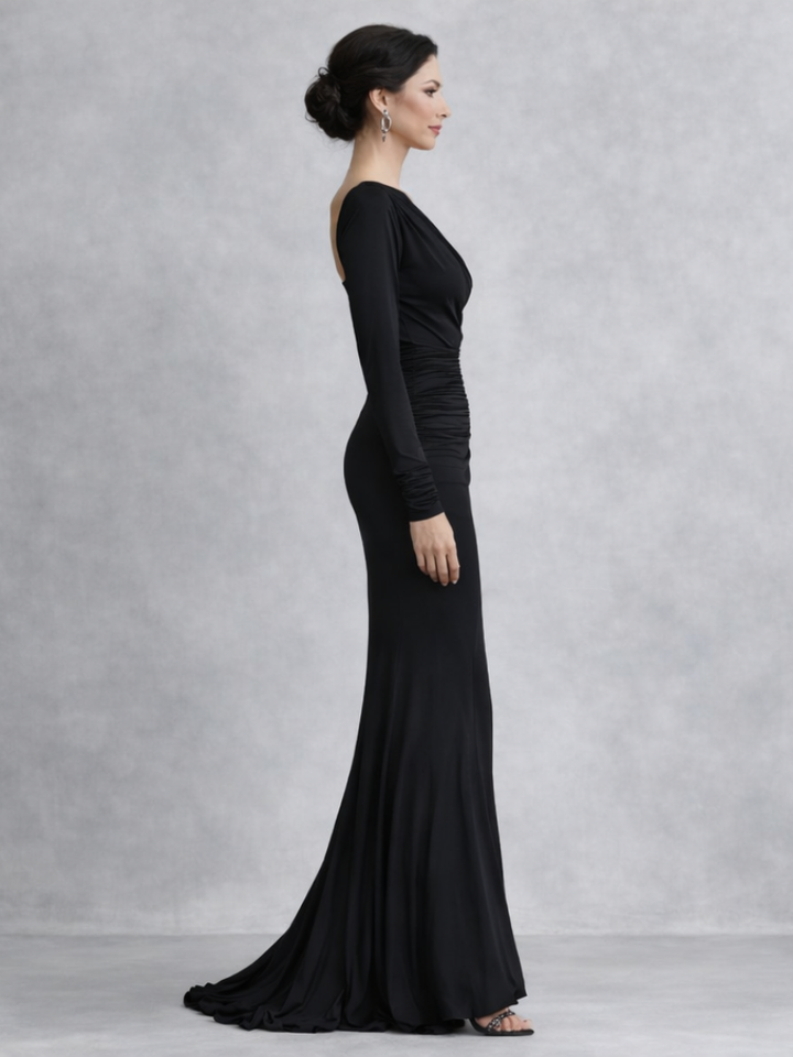 Vivienne | One Shoulder Ruched Maxi Dress
